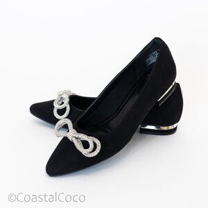 Jones New York Women's Quinnie Pointed Toe Suede Flats 7.5 Dress Office Preppy